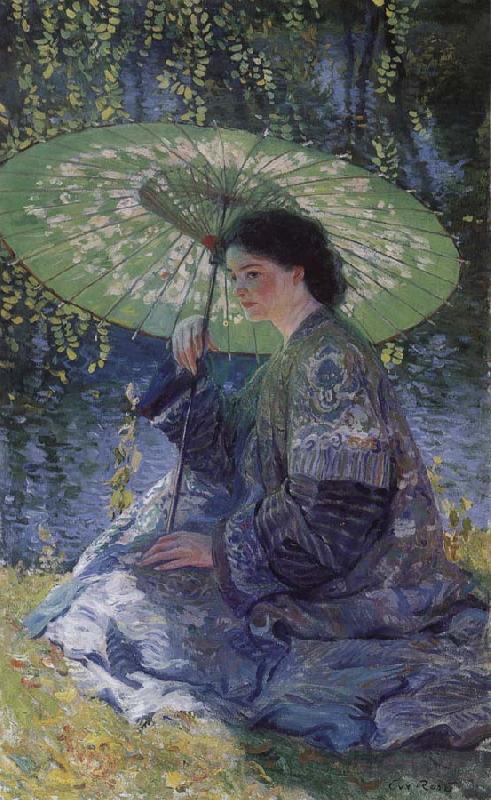 Guy Rose The Green Parasol Norge oil painting art